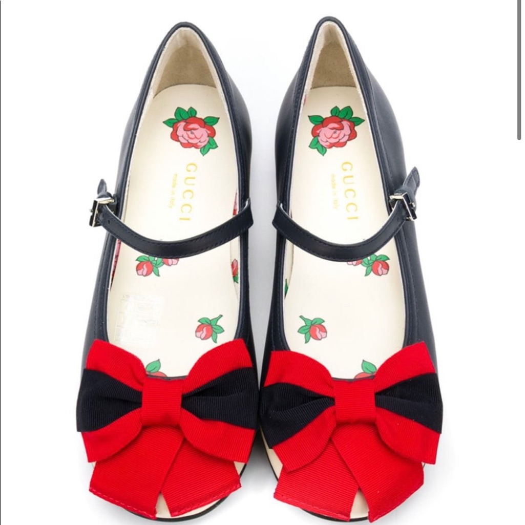 Gucci Kids Web Now Ballerina Flats